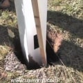 Digging Post Holes and Setting Posts for Vinyl Fence Installation